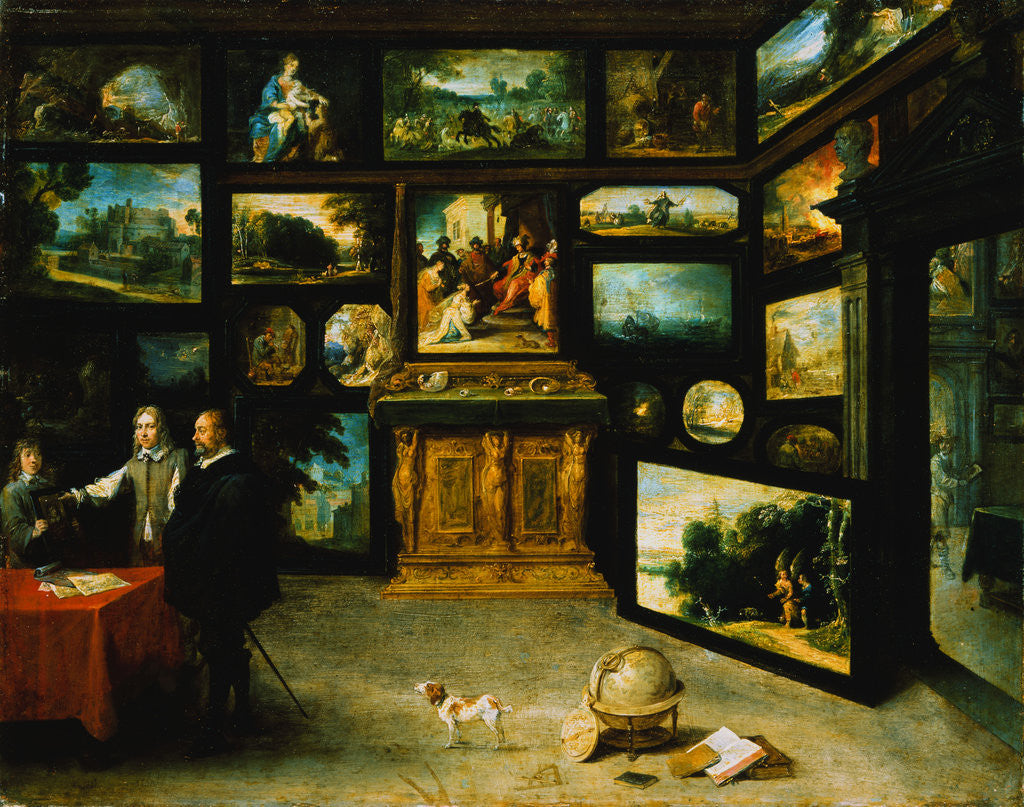 Detail of The Interior of a Picture Gallery by David Teniers II