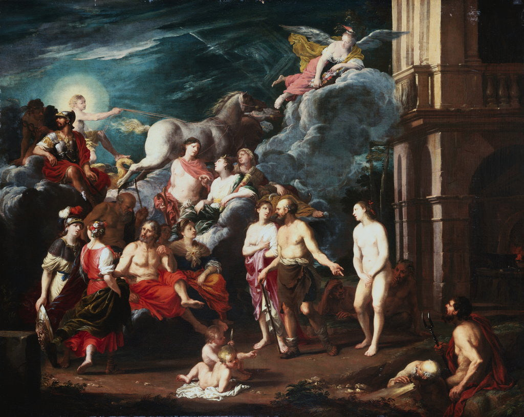 Detail of The Presentation of Pandora by Vulcan by Johann Heiss