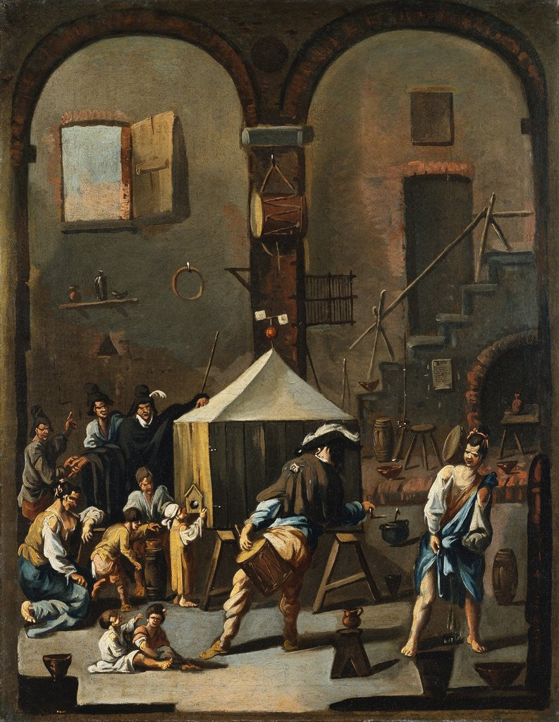 Detail of The Magic Lantern by School of Alessandro Magnasco