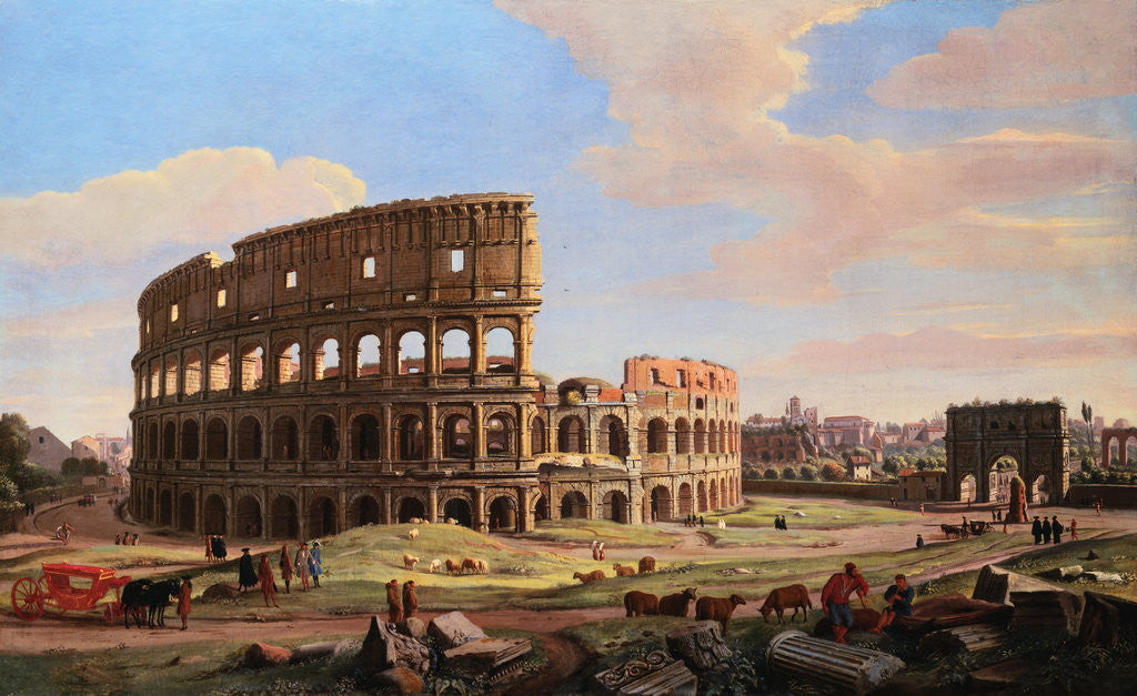 Detail of The Colosseum by Gaspar van Wittel
