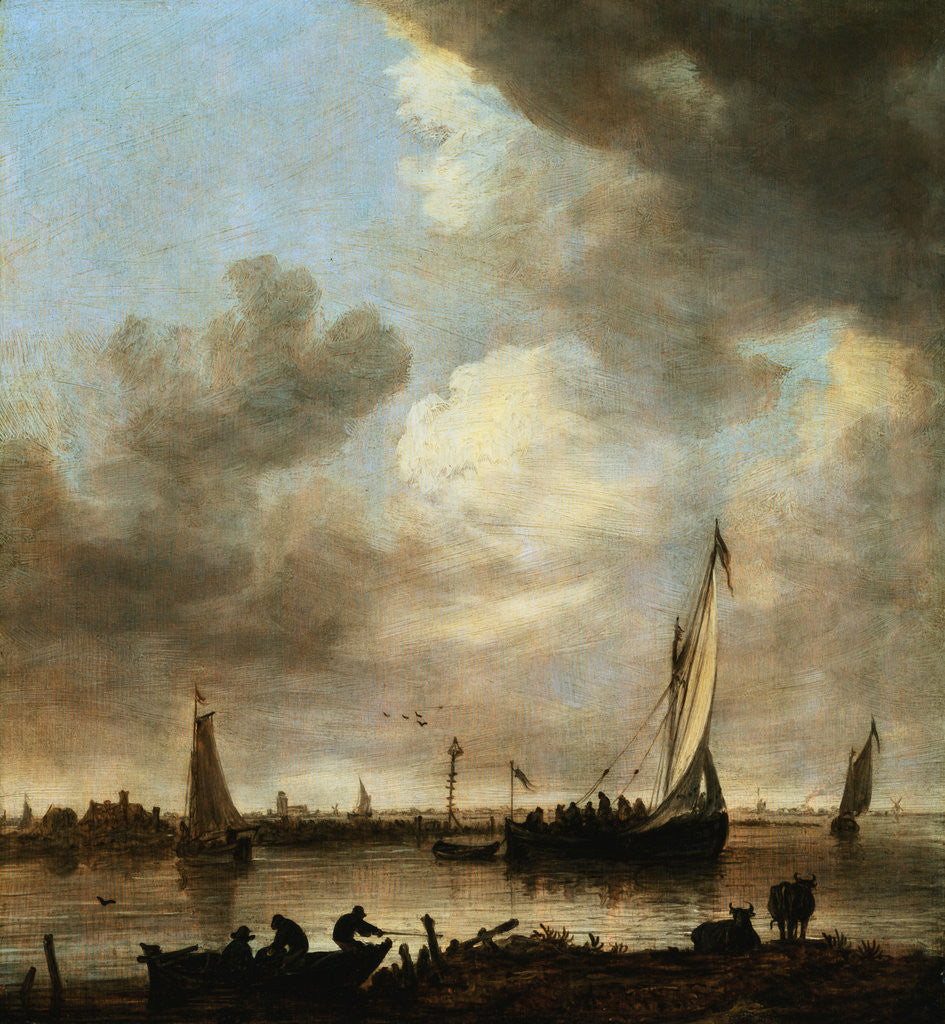 Detail of A River Estuary with Smalschips by Jon Josefsz. van Goyen