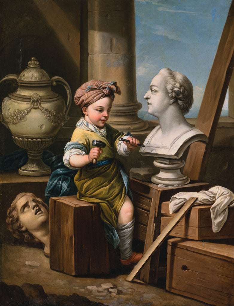 Detail of The Four Arts: 'Sculpture' by Charles-Andre van Loo