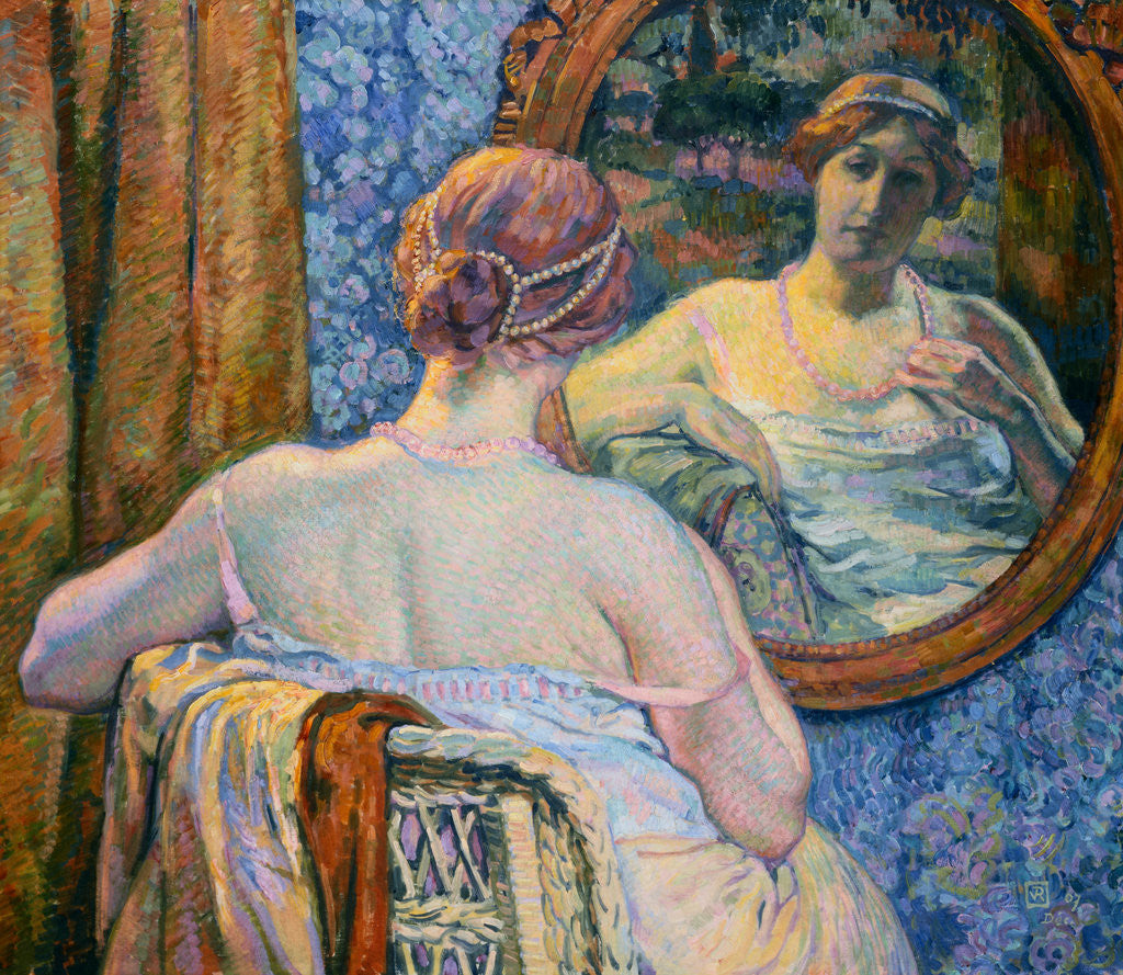 Detail of Woman at a Mirror by Theo van Rysselberghe