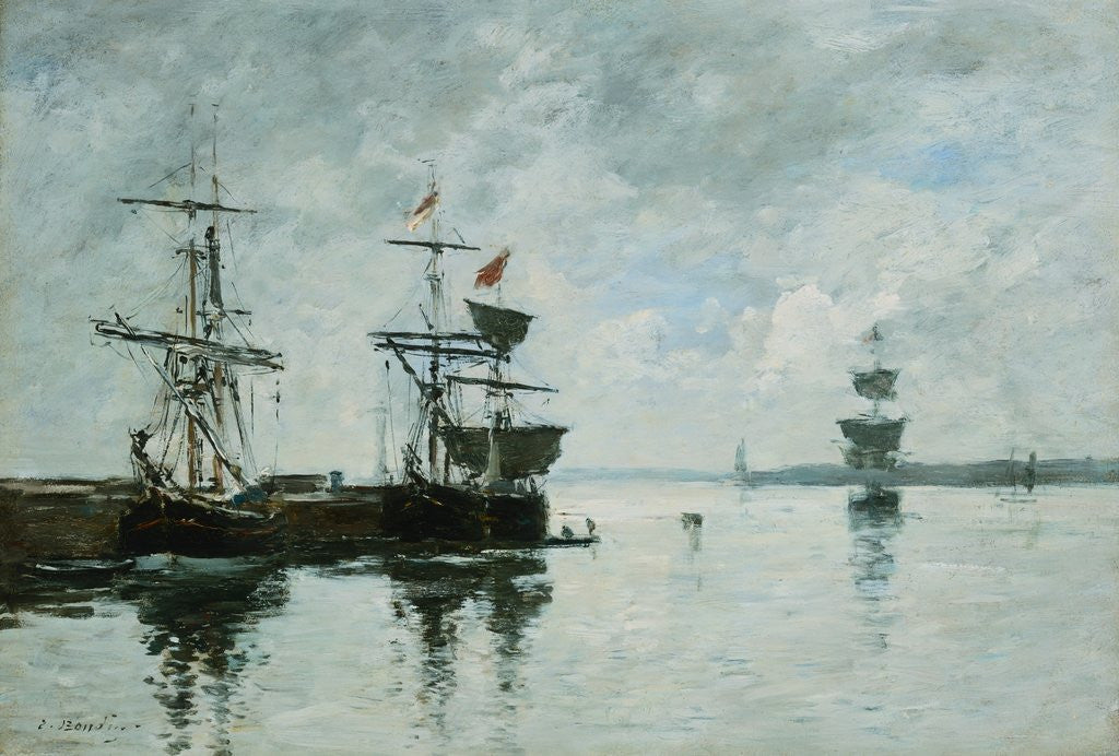 Detail of Port Scene by Eugene Boudin