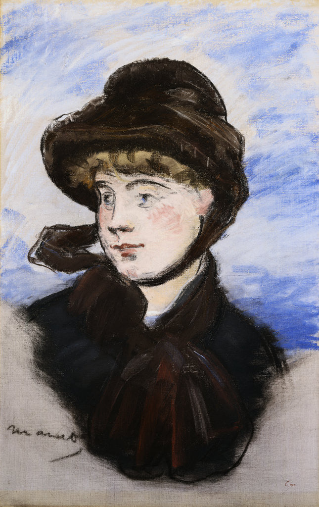 Detail of Girl with a Maroon Cap by Edouard Manet