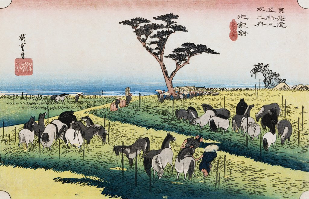 Detail of Chiryu from the series The Fifty-Three Stations of the Tokaido by Utagawa Hiroshige
