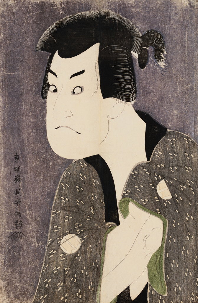 Detail of Portrait of Sakata Hangoro III as Fujikawa Mizuemon by Toshusai Sharaku