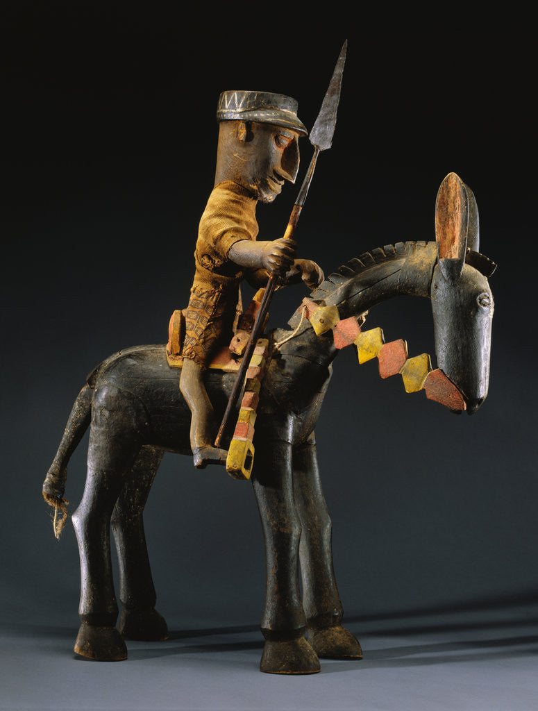 Detail of A Bamana Wood Equestrian Marionette by Anonymous