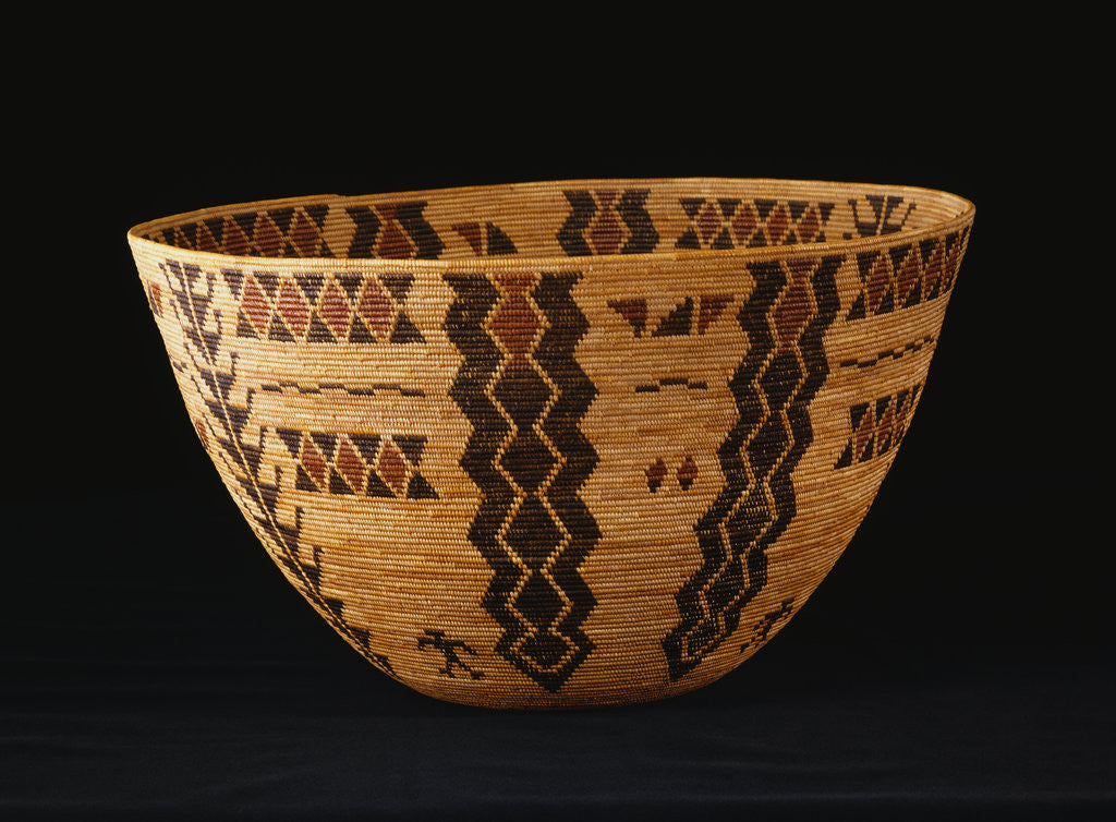 Detail of A Fine Yokuts Polychrome Coiled Basketry Bowl by Anonymous