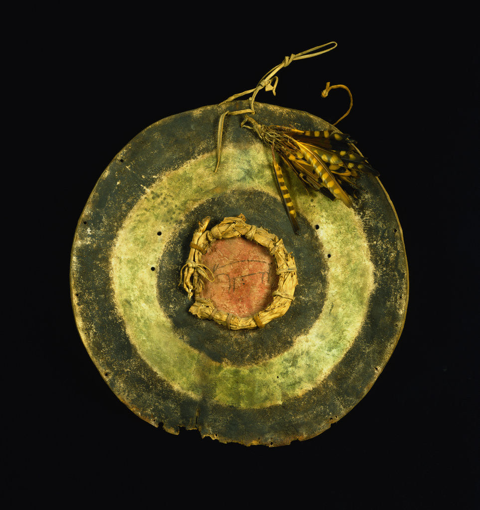 Detail of Arapaho Painted Hide Shield by Anonymous