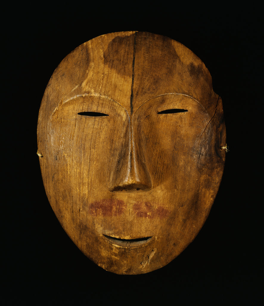 Detail of An Eskimo Wood Face Mask from Northern Alaska by Anonymous