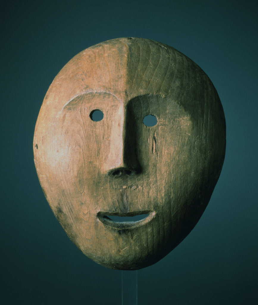 Detail of An Eskimo Wood Face Mask by Anonymous