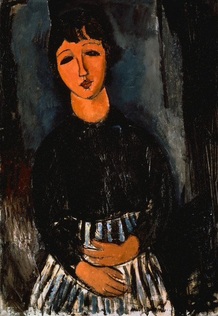 Detail of Servant with Striped Apron by Amedeo Modigliani