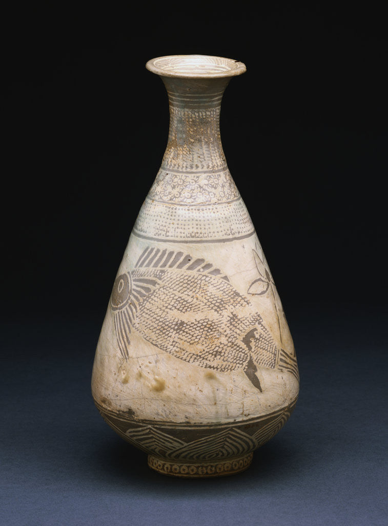 Detail of A Rare Punch'ong Bottle from the Choson Dynasty by Anonymous