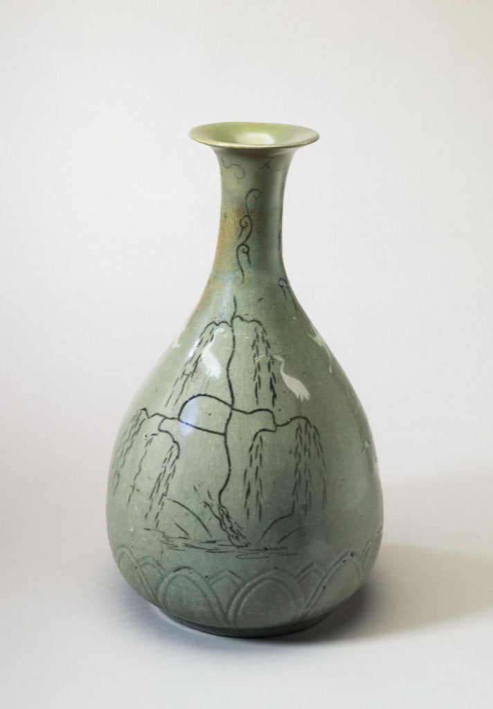 Detail of An Inlaid Pear-Form Bottle from the Koryo Dynasty by Anonymous