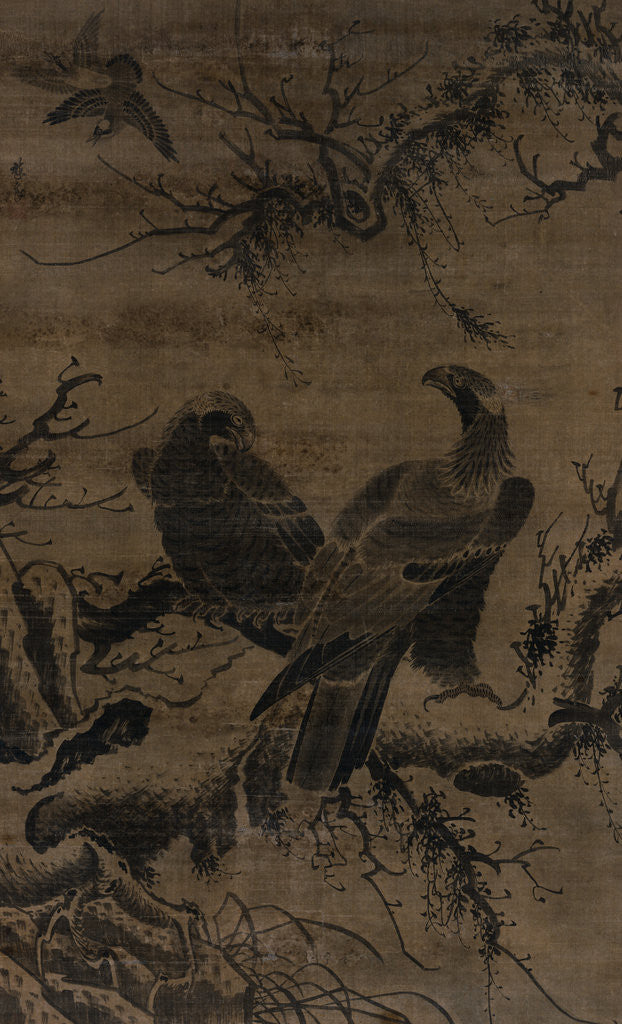 Detail of Pair of Eagles by Lin Liang