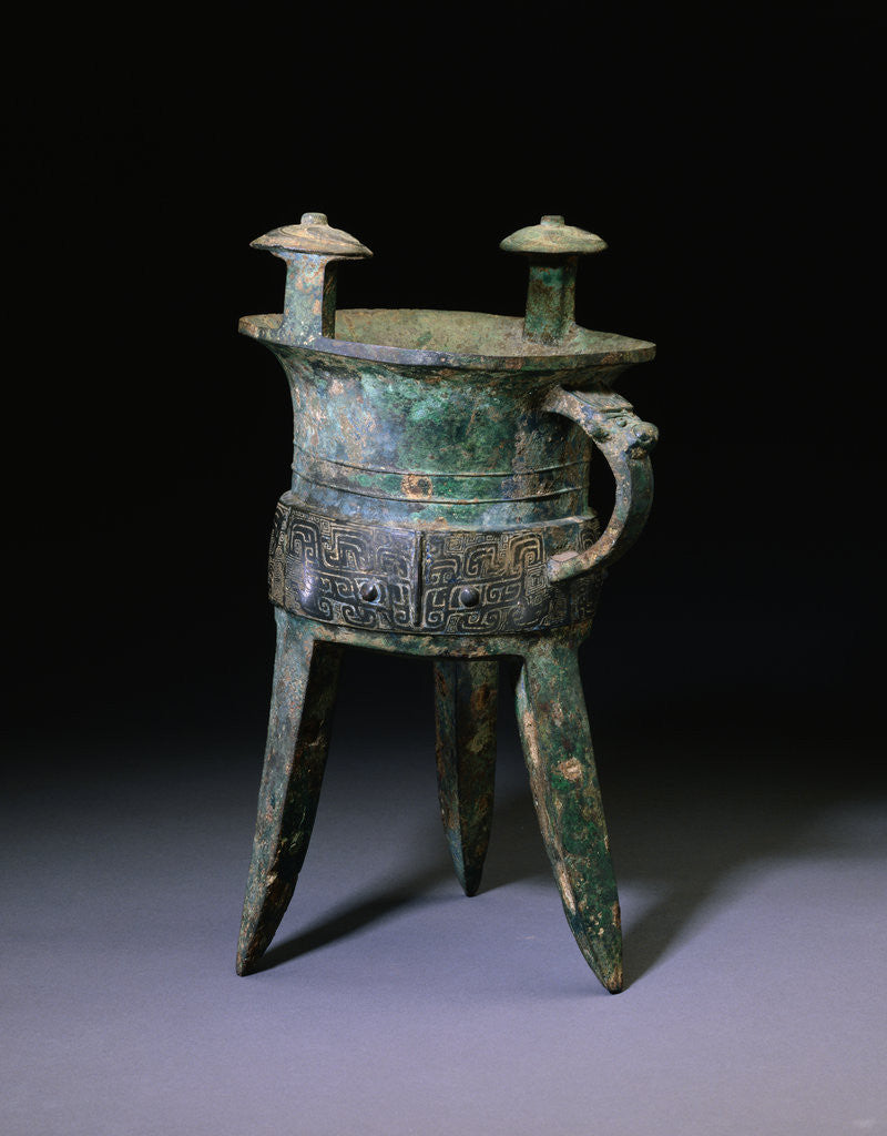 Detail of A Large Bronze Tripod Wine Vessel, Jia. Late Shang Dynasty by Anonymous