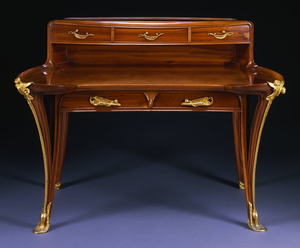 Detail of Mahogany and Ormolu-Mounted Desk by Louis Majorelle