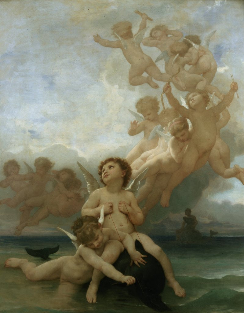 Detail of The Birth of Venus by William Adolphe Bouguereau