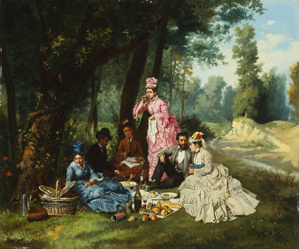 Detail of The Picnic by Antonio Garcia Mencia
