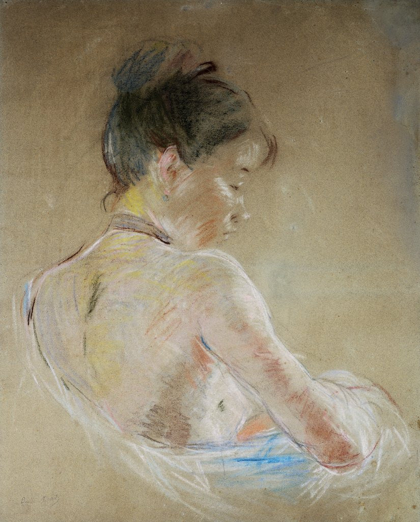 Detail of Girl with Naked Shoulders by Berthe Morisot