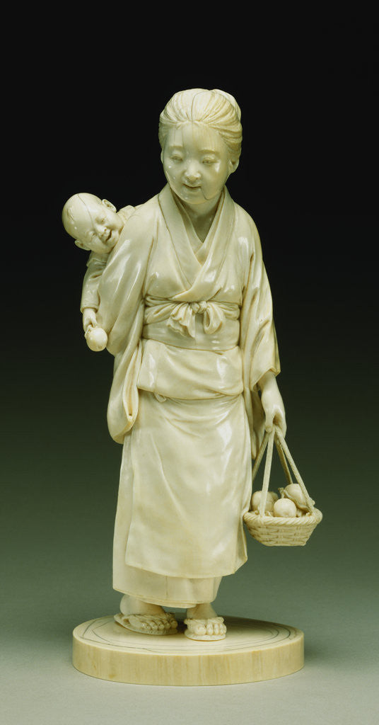 Detail of An Ivory Figure Group by Anonymous