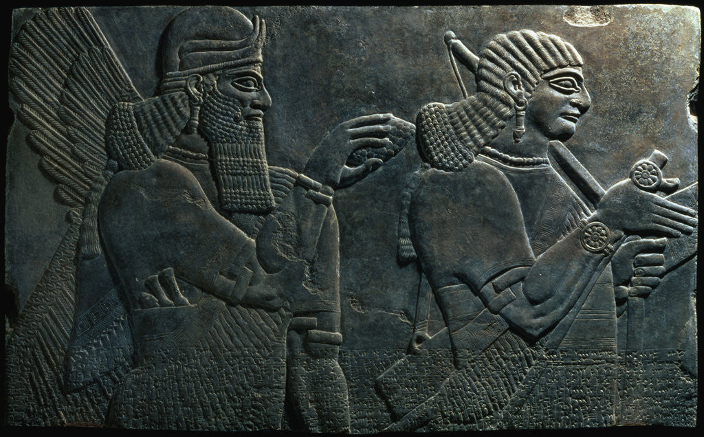 Detail of Bas-Relief from the Palace of Ashpurnal II at Kalhu (Nimrud) by Anonymous