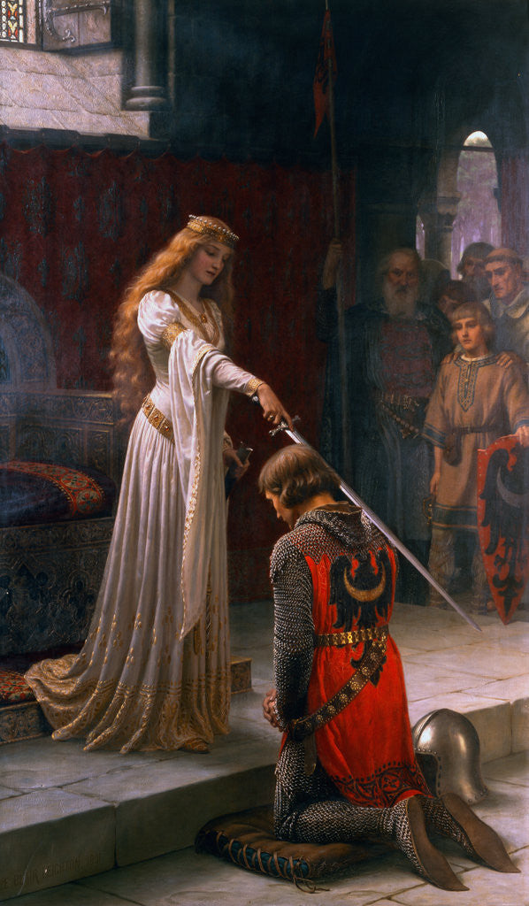 Detail of The Accolade by Edmund Blair Leighton