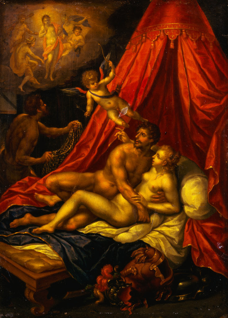 Detail of Mars and Venus by Follower of Hendrick de Clerck