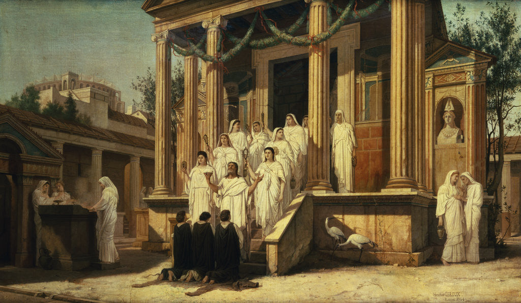 Detail of The Vestal Virgins by Hector Leroux