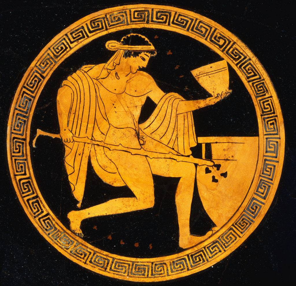 Detail of An Attic Red-Figure Kylix Attributed to Colmar Painter by Anonymous