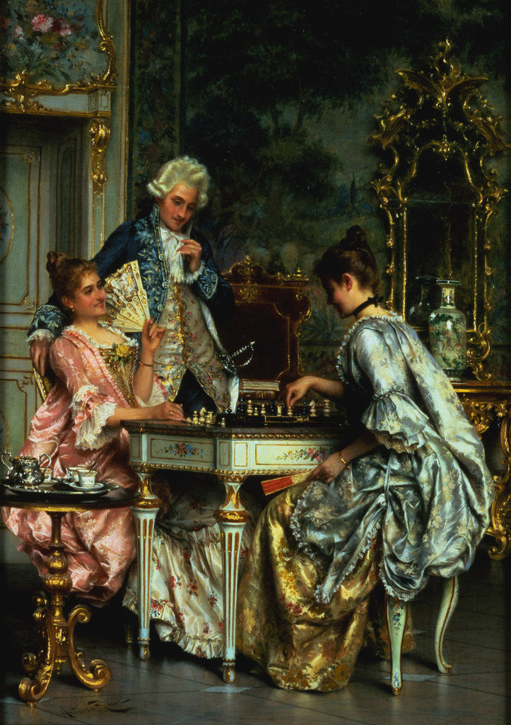 Detail of The Game of Chess by Arturo Ricci