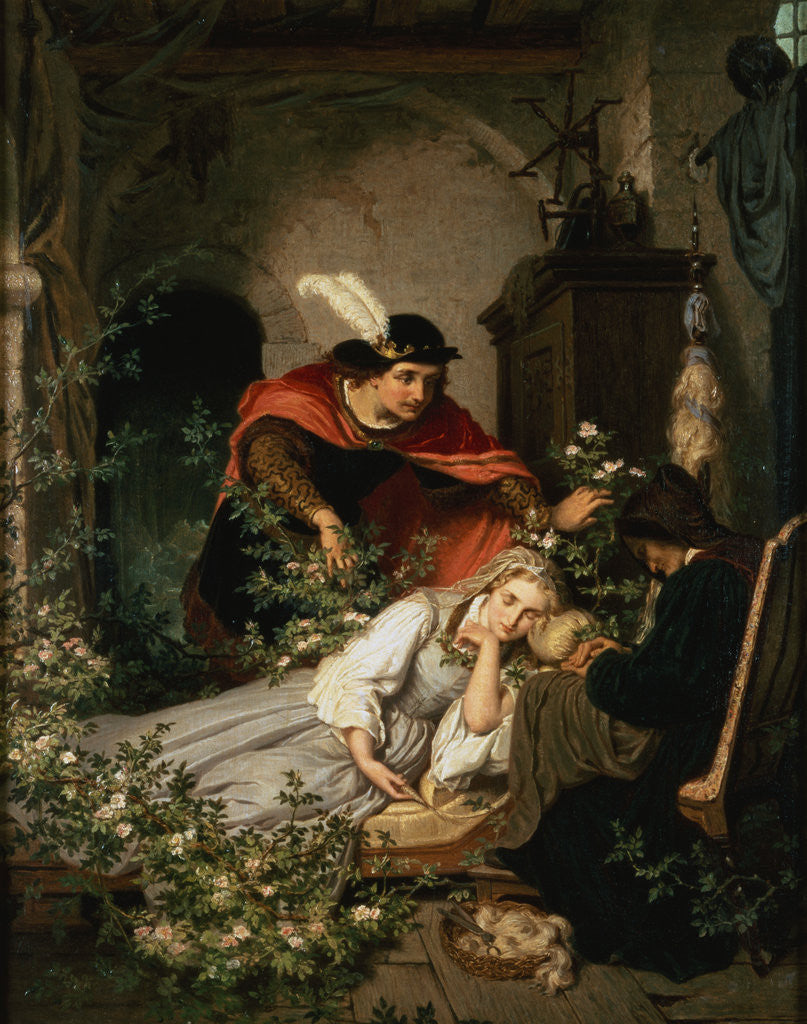 Detail of Sleeping Beauty (One of a Pair with Snow White) by Roland Risse