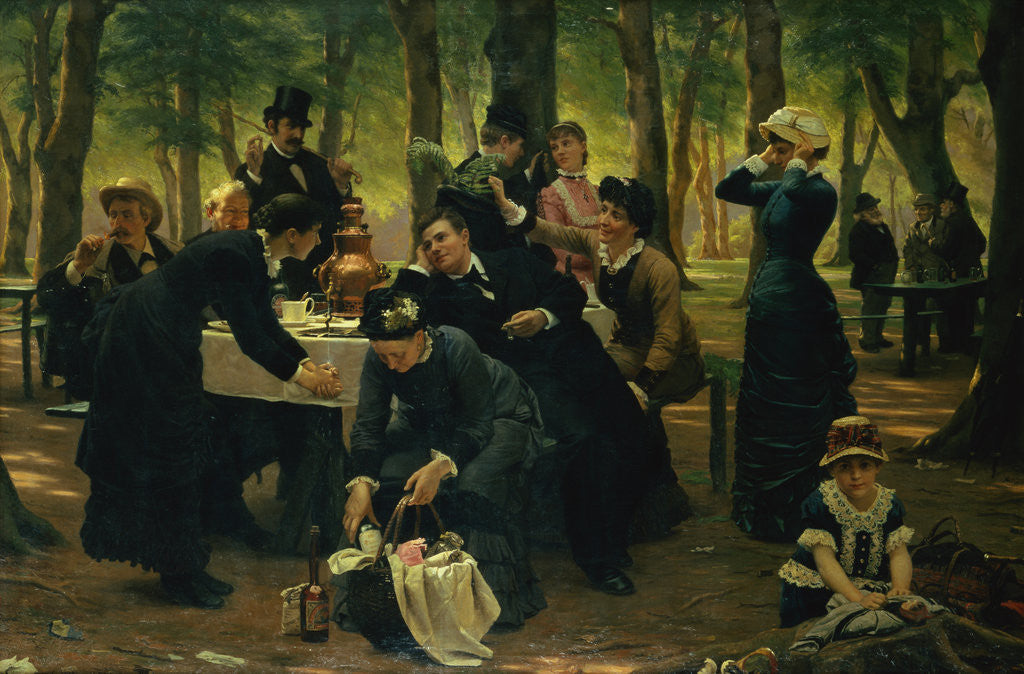 Detail of The Picnic, Dyrehaven by Thornoe Wenzel