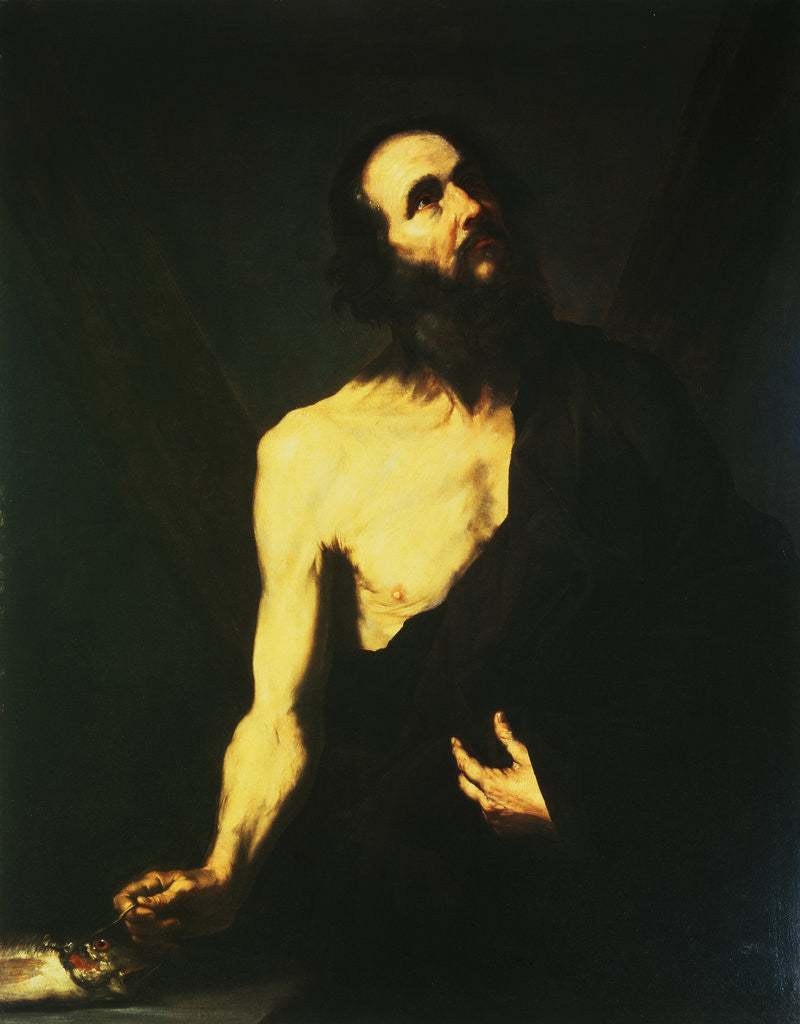 Detail of Saint Andrew by Jusepe De Ribera