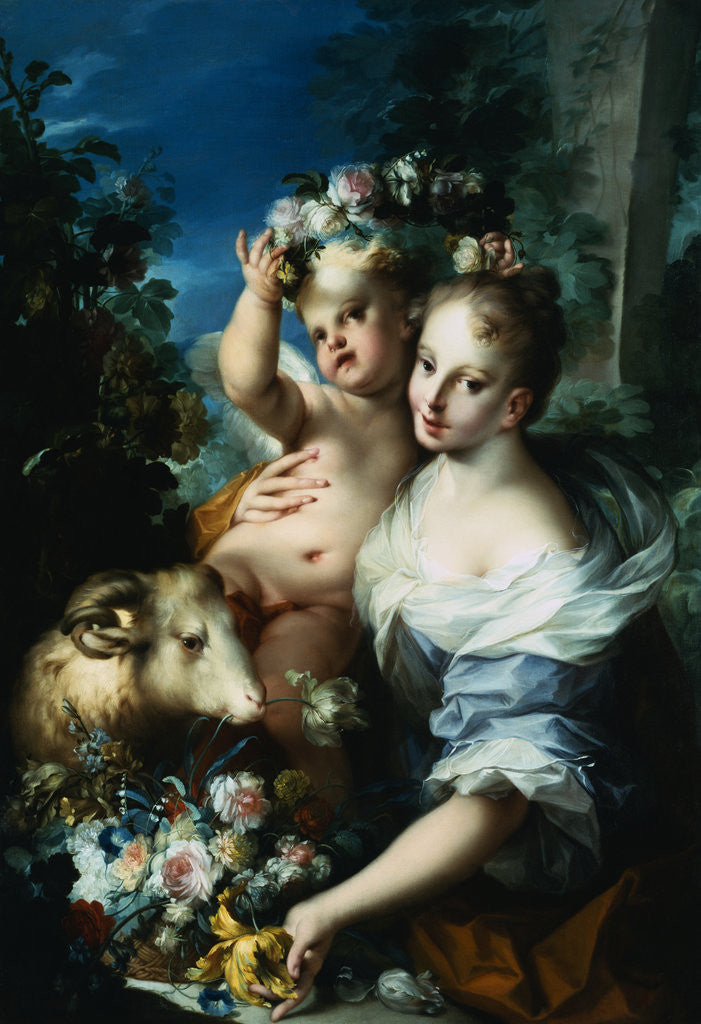 Detail of An Allegory of Spring by Ignaz Stern