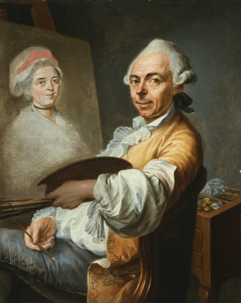 Detail of An Artist at His Easel by Circle of Fragonard