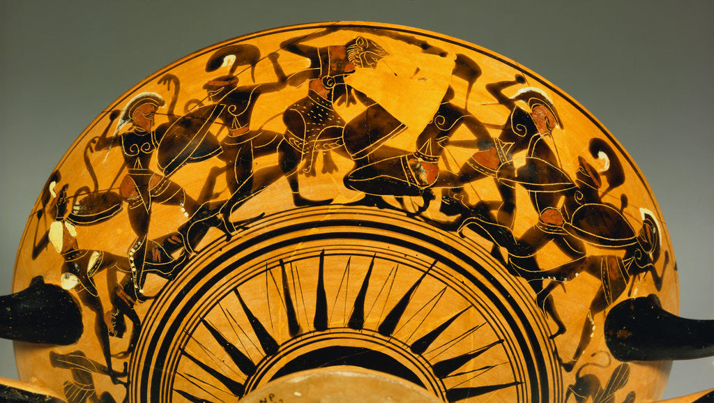 Detail of Exterior View An Attic Black-Figured Kylix (Tondo), Circa Late 6th Century B.C. by Anonymous