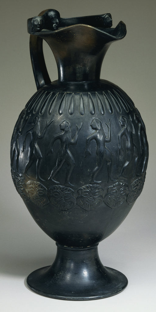 Detail of An Etruscan Bucchero Oinchoe, Circa Early 6th Century B.C. by Anonymous