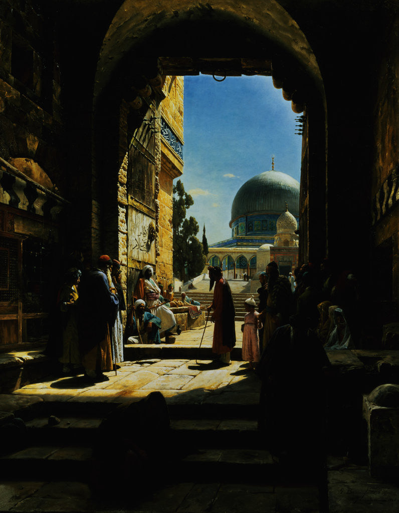 At the Entrance to the Temple Mount, Jerusalem by Gustav Bauernfeind