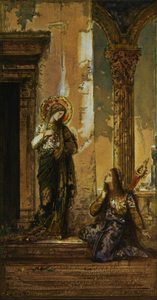 Detail of The Saint and the Poet by Gustave Moreau