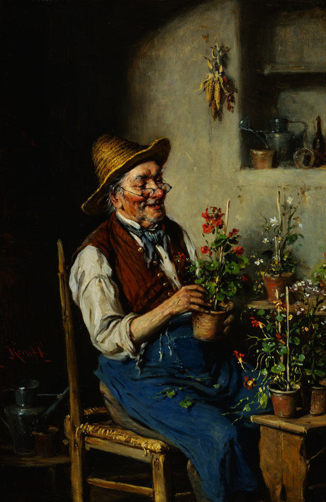Detail of The Flower Grower by Hermann Kern