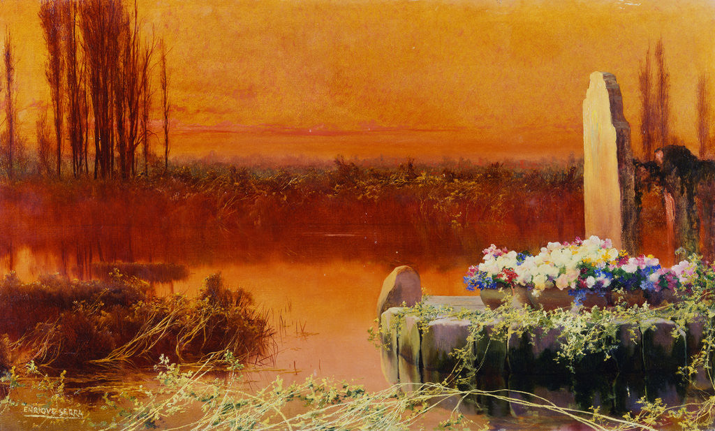 Detail of Flooded Ruins at Sunset by Anonymous