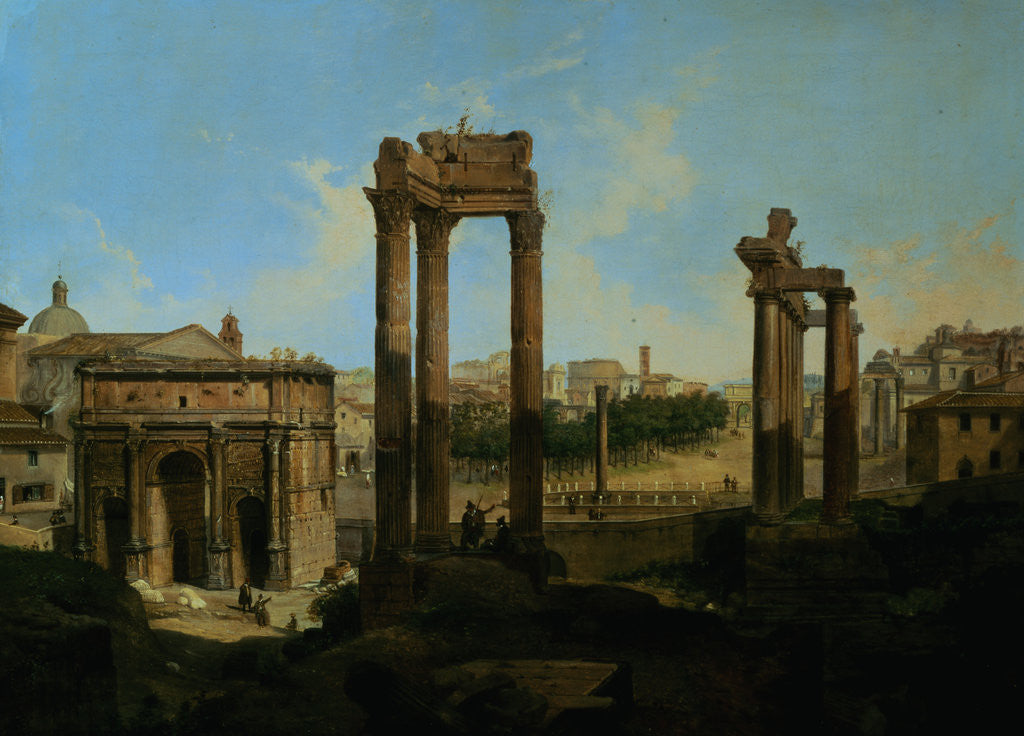 Detail of Roman Forum by Jean-Victor-Louis Faure