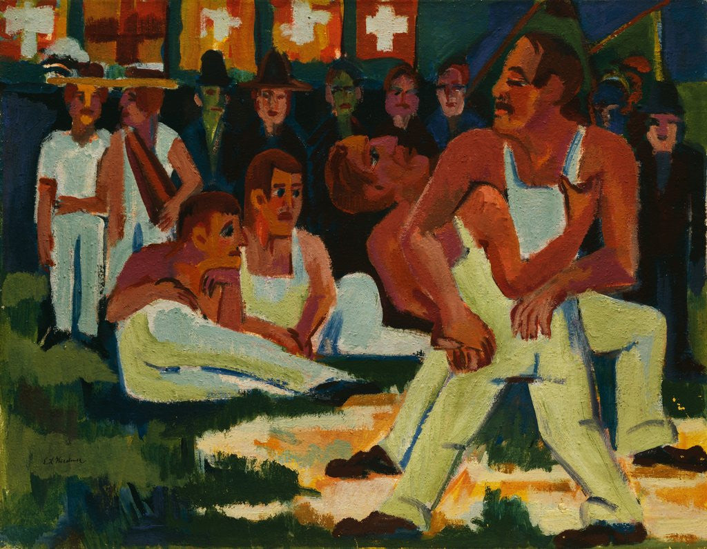 Detail of Wrestler by Ernst Ludwig Kirchner
