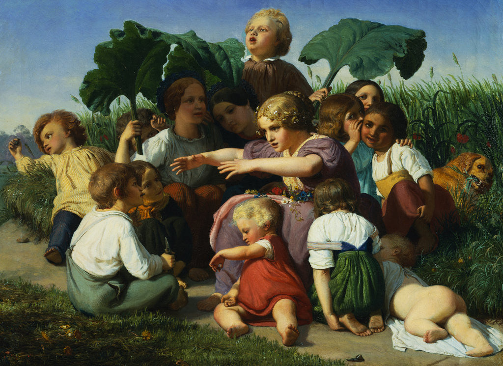 Detail of The Storyteller by Lorenz Frolich