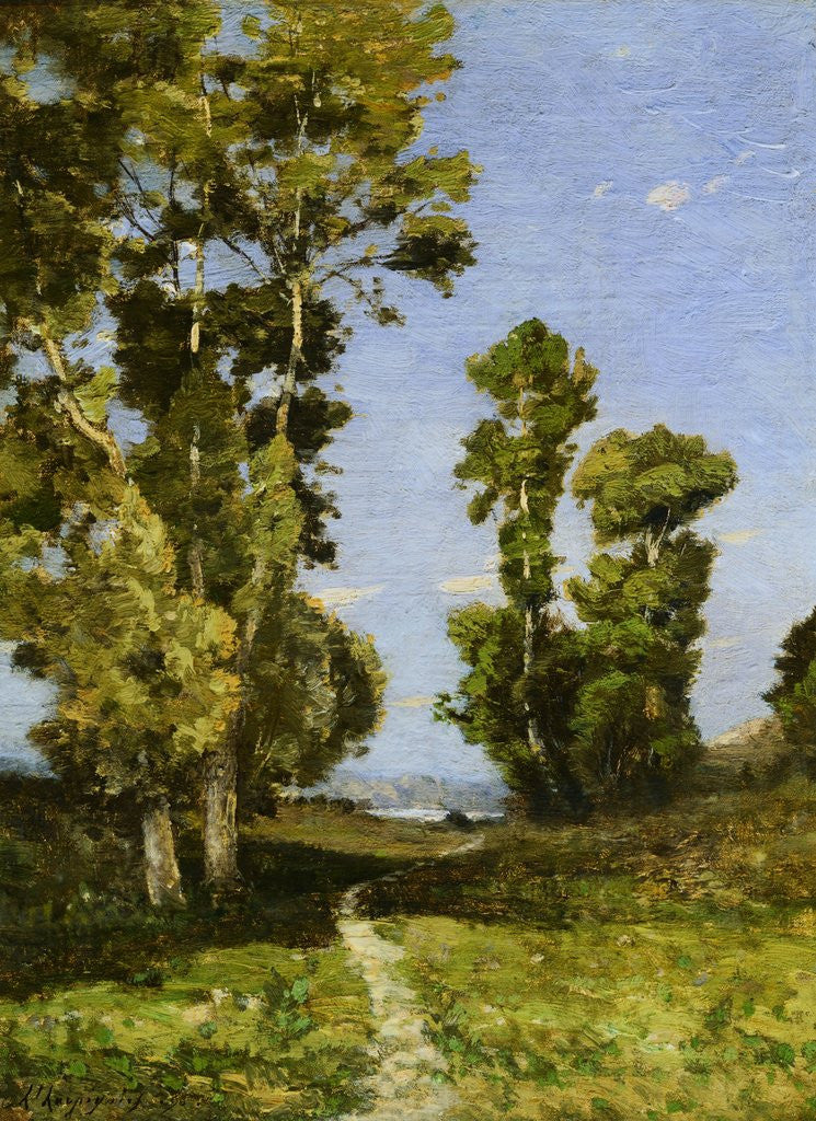 Detail of The Way Leading to the Lake by Henri Joseph Harpignies