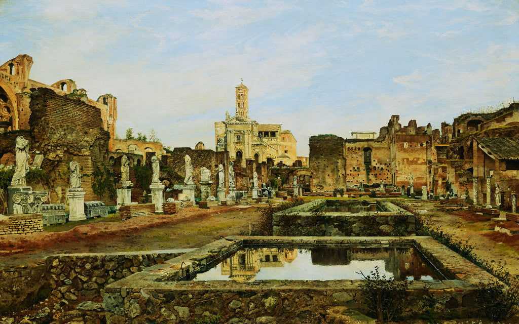 Detail of The House of the Vestal Virgins, Rome by Josef Theodor Hansen