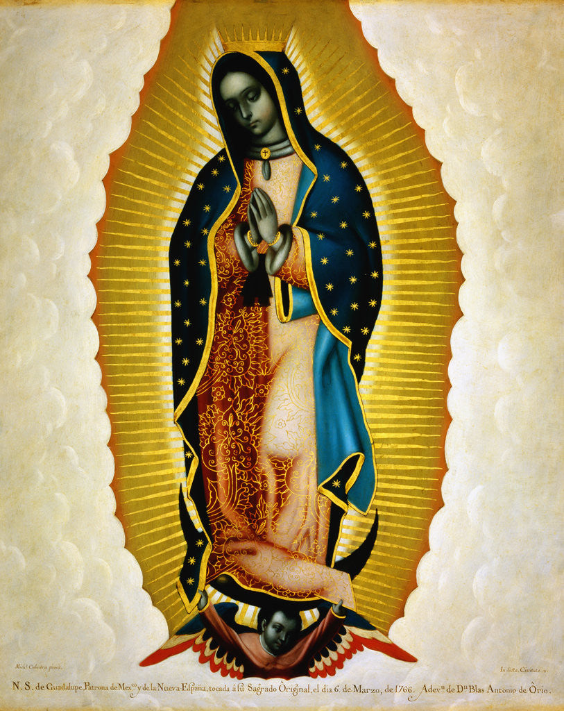 Detail of The Virgin of Guadalupe by Miguel Cabrera