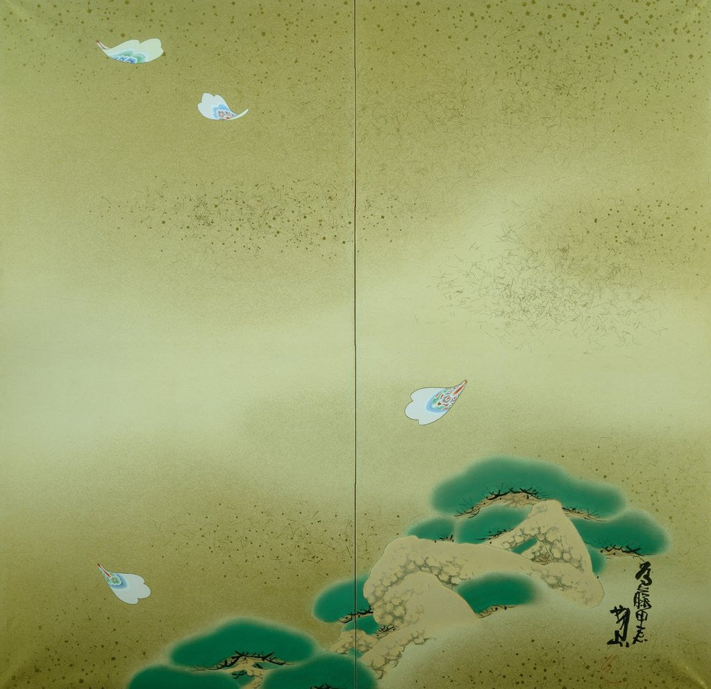 Detail of Hagoromo (Feather Robe) (2 of 2) by Kimura Buzan